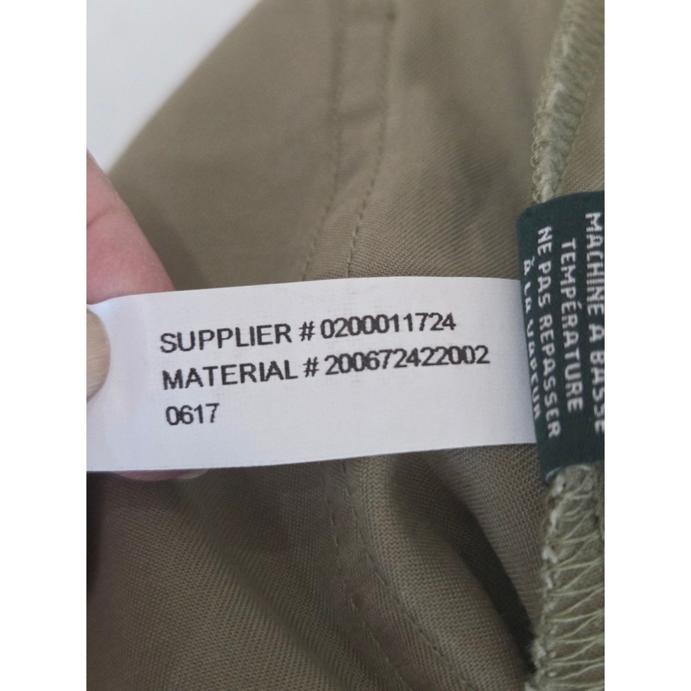Lauren Ralph Lauren Maxi Skirt S Olive Green Lyocell Cargo Utility Split Earthy - Picture 7 of 12